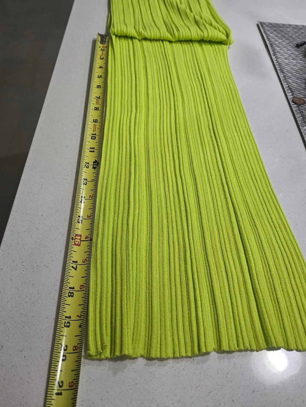 Zara Lime Green Cutout Ribbed Knit Maxi Dress Size S - Like New - Picture 7 of 9